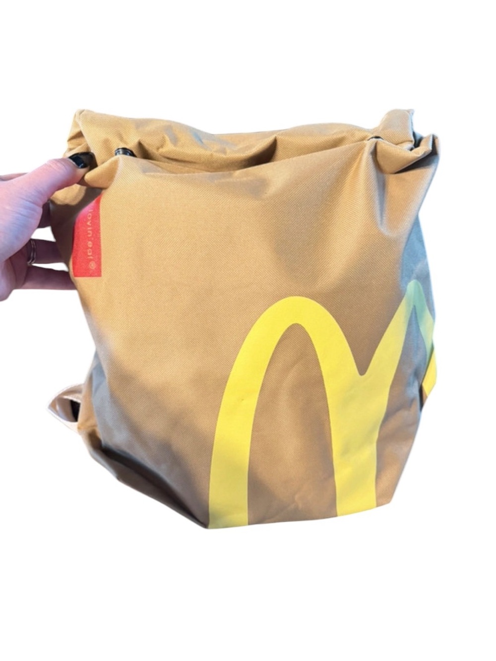 Classic Retro Y2K Mc Donald’s Paper Bag Shoulder Crossbody Canvas Backpack